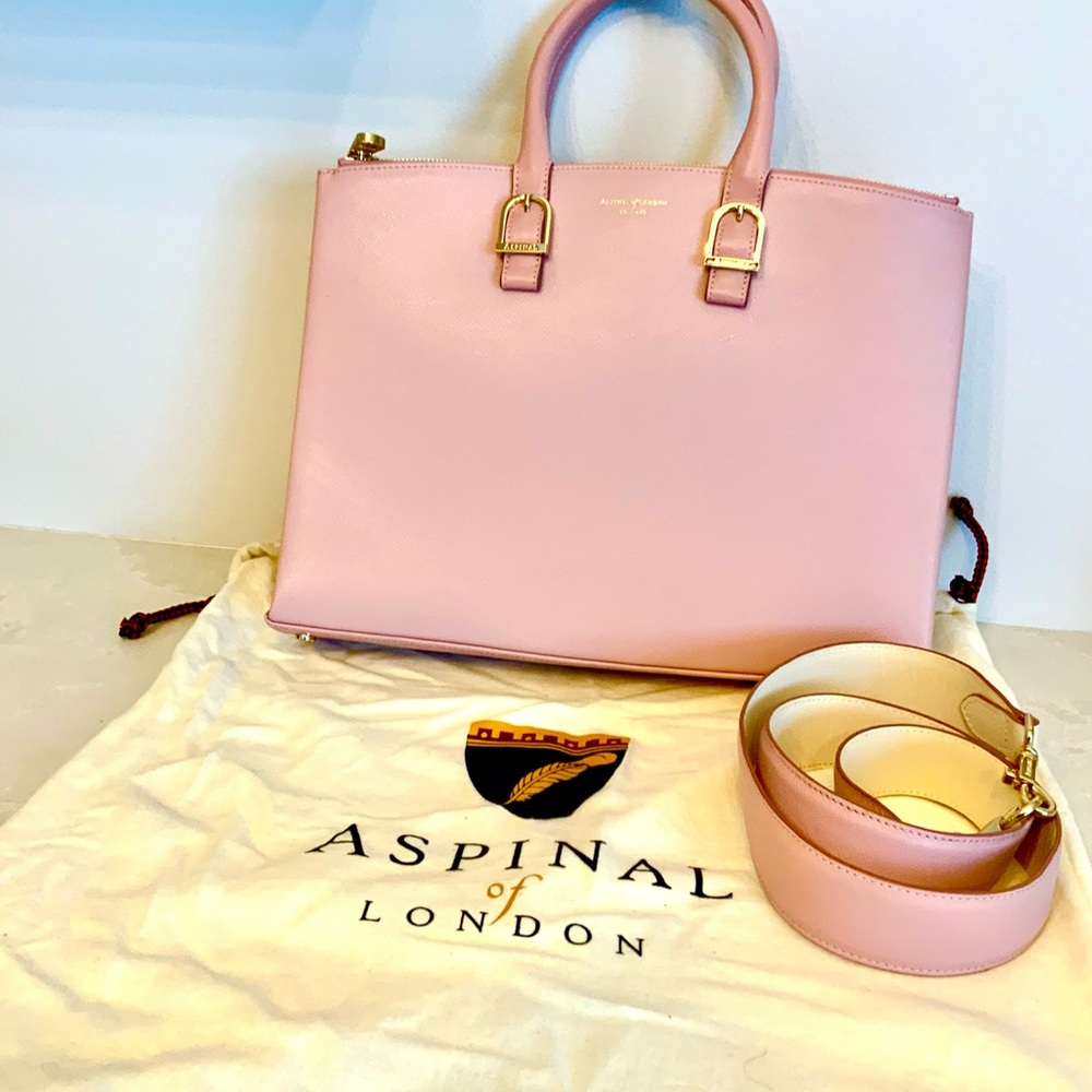 A spinal Pink Leather Tote new